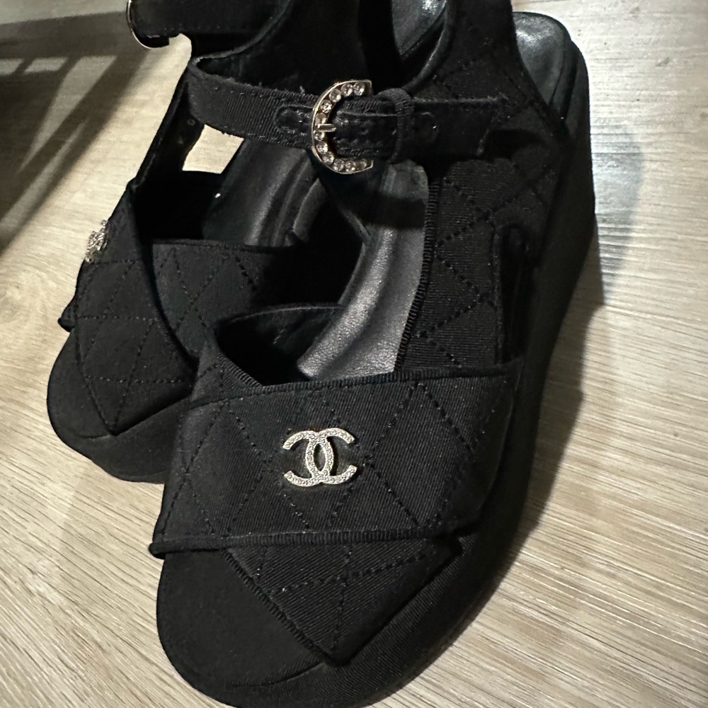Chanel platform sandals